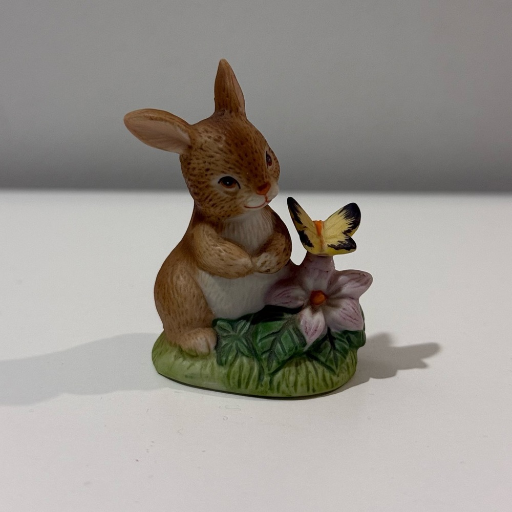 HOMCO #1418 Porcelain Forest Friends "The Rabbit,Raccoon,and Bear"